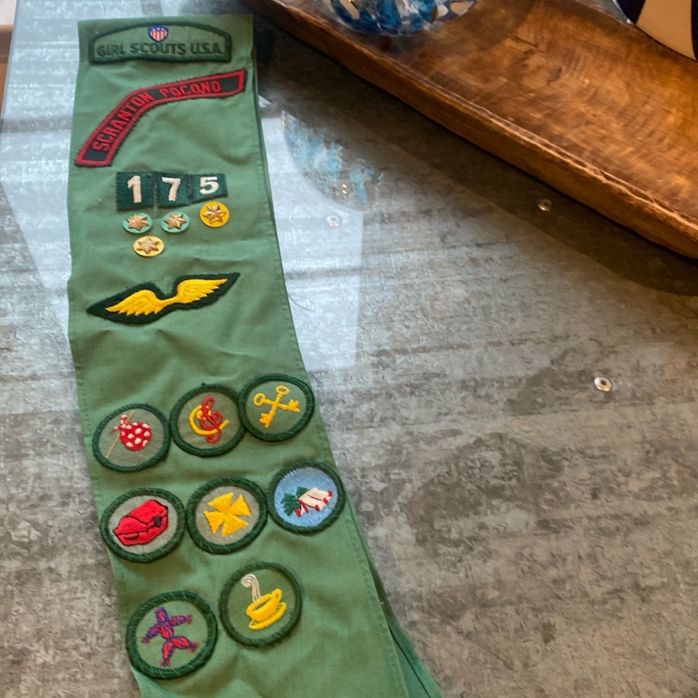 Vintage Girl Scout sash from Troop 175 Scranton, Pennsylvania early 70s